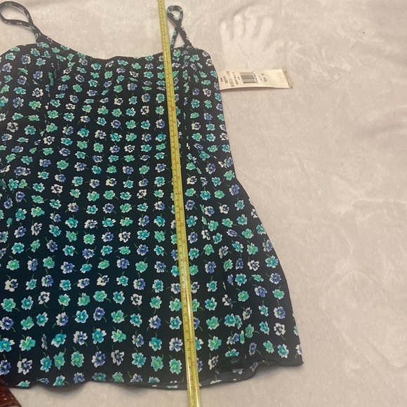 NWT Adrienne Vittadini Underwire Swim Dress Size 12 Navy Multi Flower Print - Picture 11 of 12